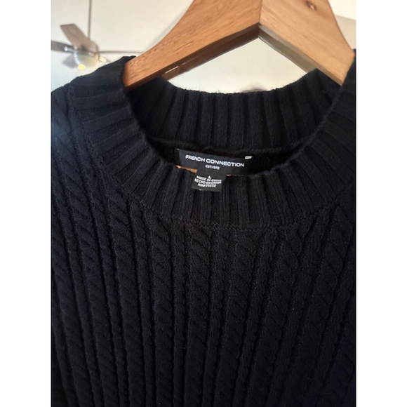 French Connection Black Open Knit Manda Vest - Picture 6 of 7